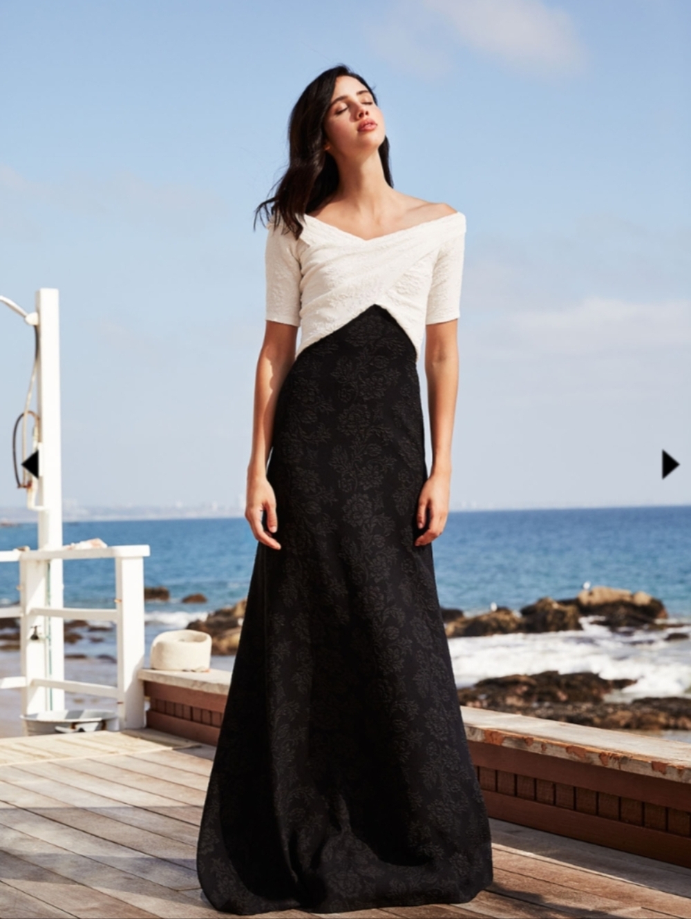 Tadashi Shoji Hudson Off-The-Shoulder Crepe Gown